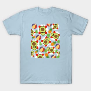 Avocado Pool Party Funny Pattern T-Shirt